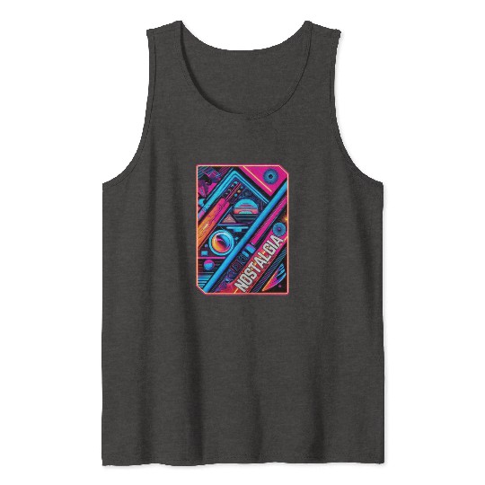 Neon Nostalgia - Vintage vibes Tank Tops