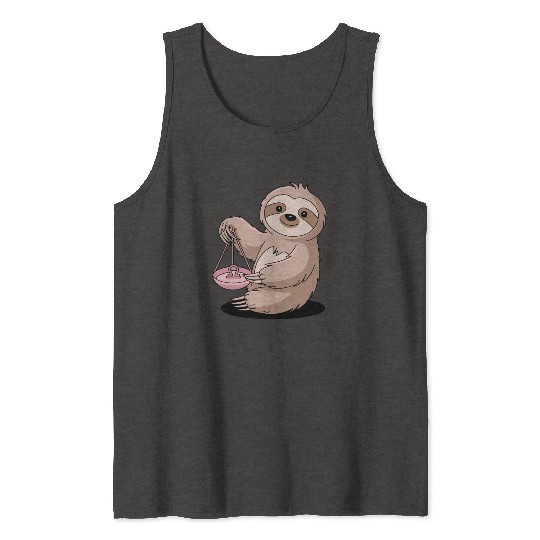 Charming Libra Zodiac Sloth With Balance Tank Tops
