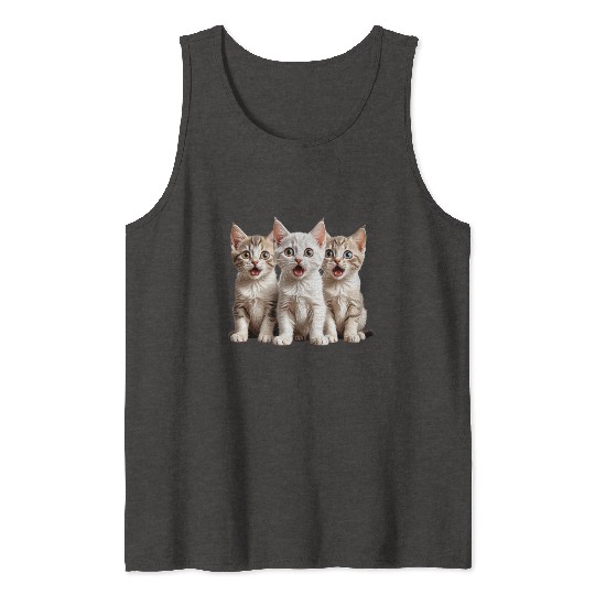 Surprised Kittens Tank Tops