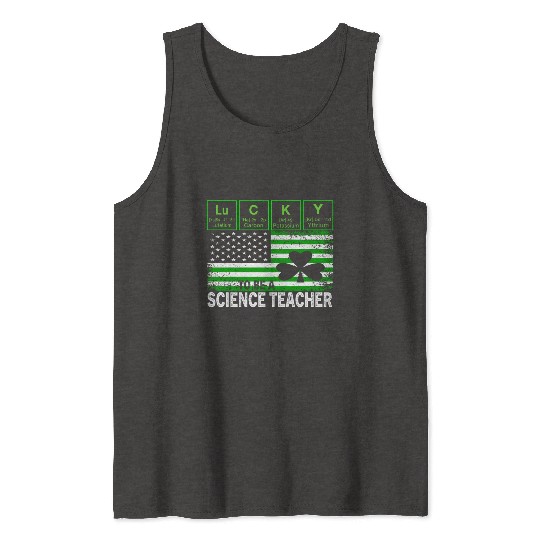 Lucky to Be a Science Teacher St Patricks Day Tank Tops