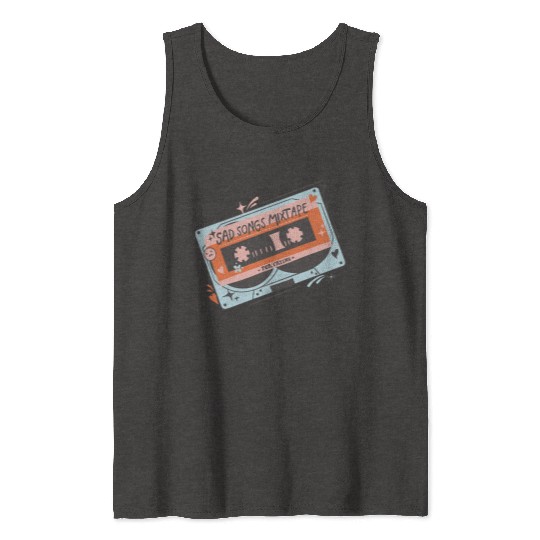 Vintage Sad Songs Mixtape Design Tank Tops