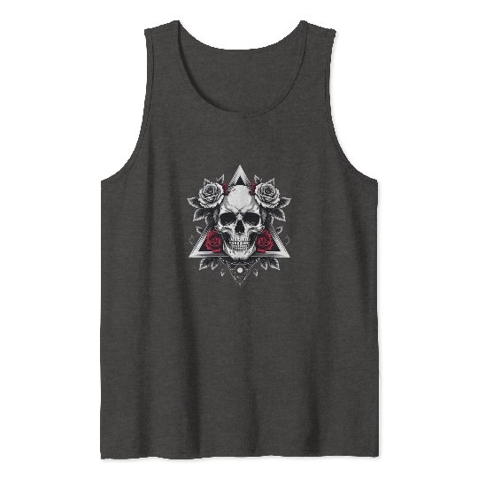 Gothic Skull & Roses Aesthetic Tank Tops