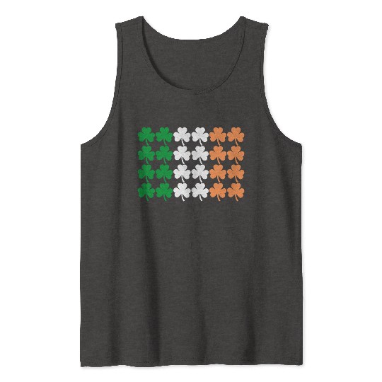 Ireland Shamrock Flag Tank Tops