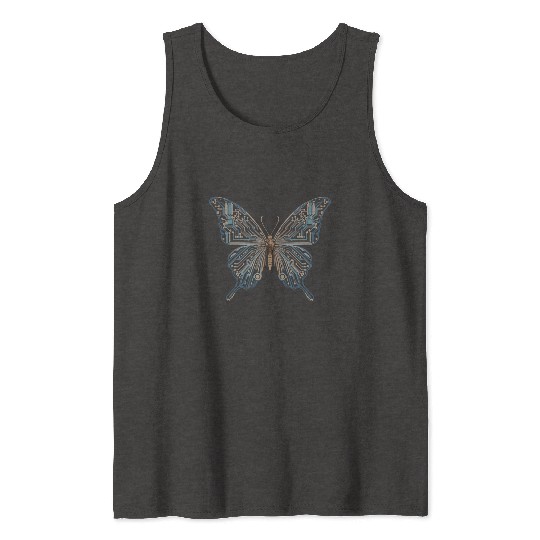 Butterfly Code Fusion: Embrace the Digital Tank Tops