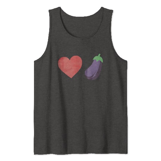 Love Eggplant Funny Gay LGBTQ Pride Tank Tops