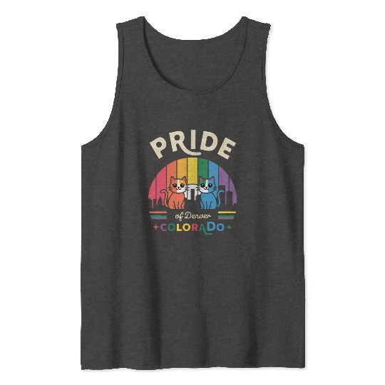 Pride of Dallas City Texas USA Rainbow Flag Tank Tops