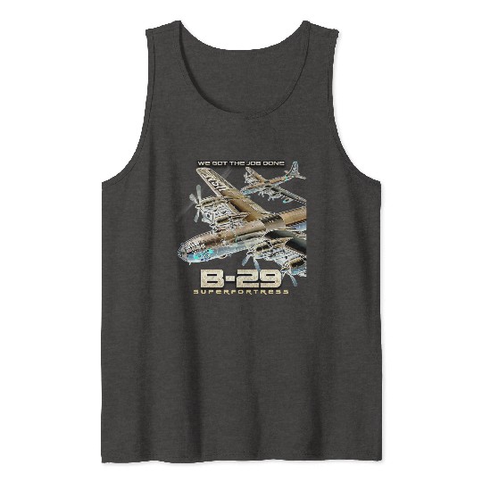 B29 Superfortress War II-era Bomber Aircraft Tank Tops
