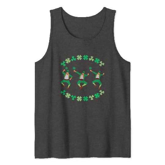 Dancing Leprechauns St Patrick's Day Tank Tops