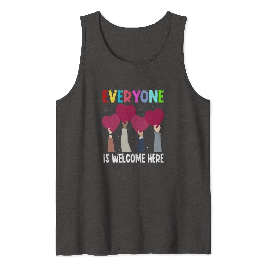 Everyone Is Welcome Here Idaho Teacher Tank Tops
