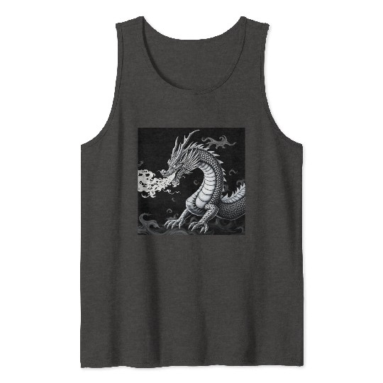 A classic dragon breathing fire Merch Tank Tops