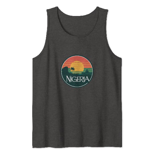 Nigeria Sunset with Iconic Silhouettes and Tank Tops