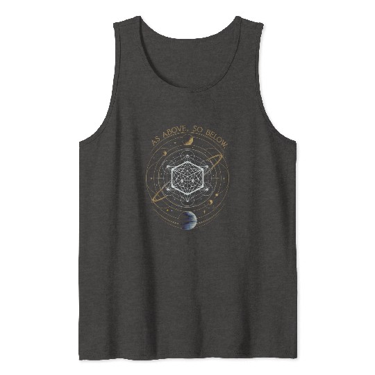 As Above, So Below - Sacred Geometry Tank Tops