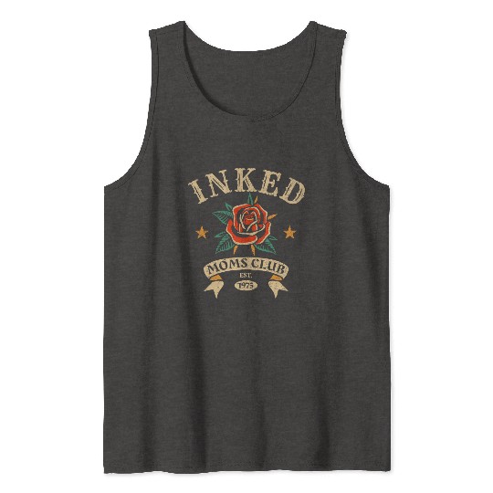 Inked Moms Club – Tattoo Rose Emblem Tank Tops