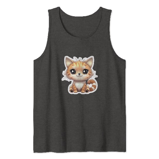 Kawaii Cat 2 Tank Tops