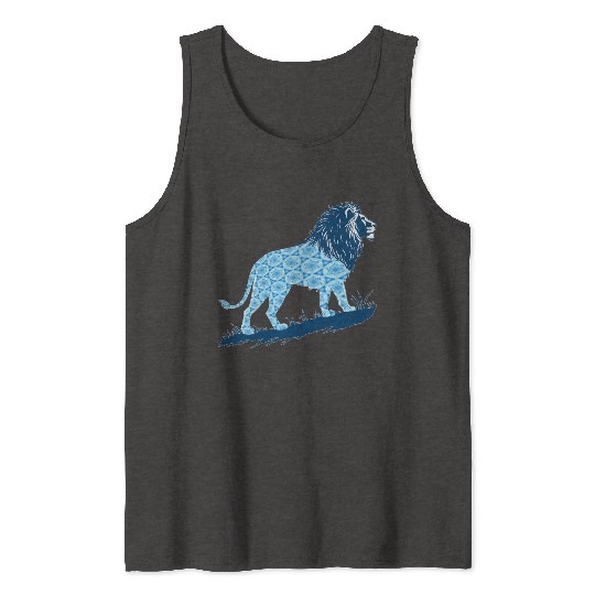 Star of David Pattern 2 Lion of Judah Tank Tops