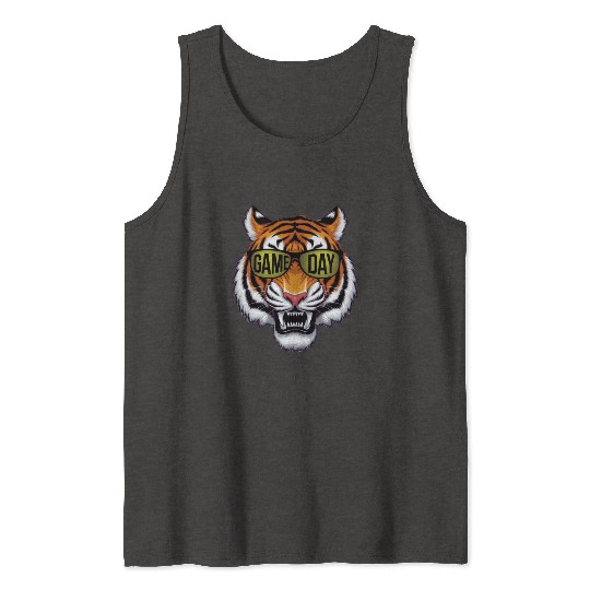 Tiger Jungle Game Day Tiger Lover Jungle Spor Tank Tops