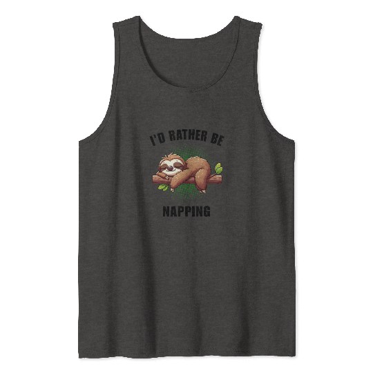 Cute Sleeping Sloth Tank Tops