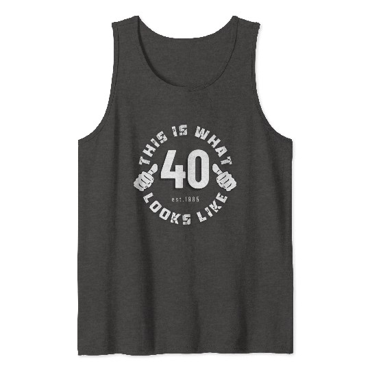 40 Year Old Birthday design for men born in 1985 Tank Tops
