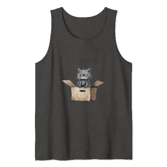 Ew people; cat; cat lovers; funny cat; cranky; Tank Tops