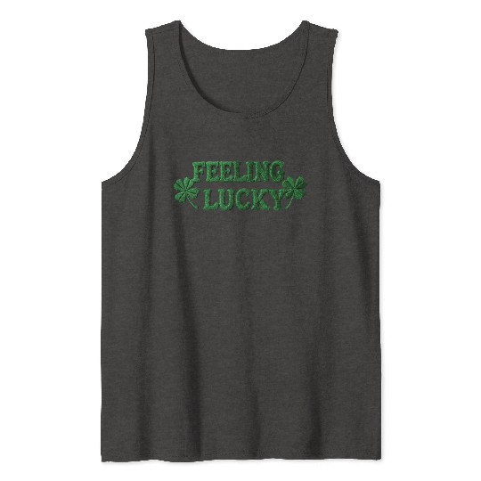 Feeling Lucky Shamrocks Clover Tank Tops
