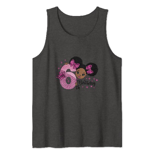 My 6th Birthday Girl Afro Princess Tank Tops
