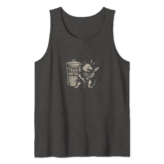 Guitar thrash metal trash metal opossum funny Tank Tops