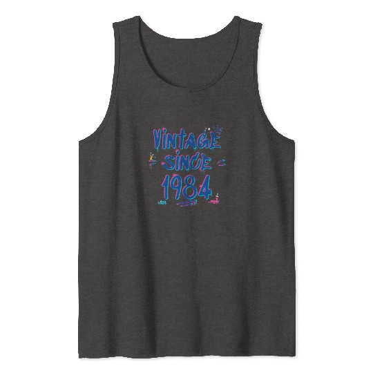 Vintage Since 1984 Hip-Hop Graffiti Glitch 41st Tank Tops