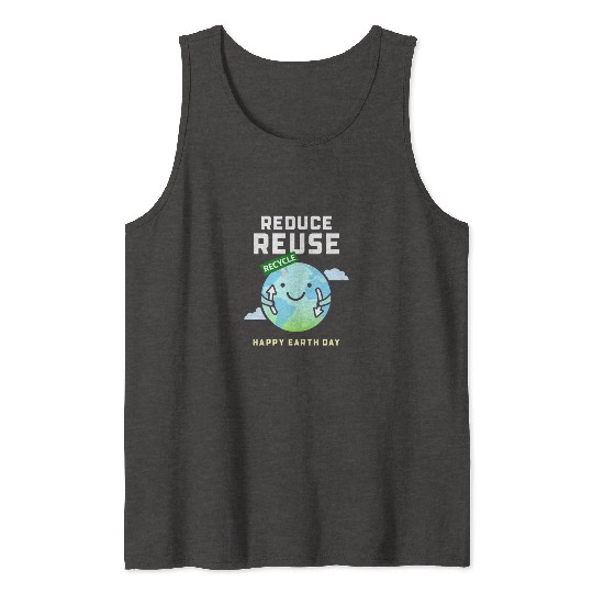 earth day Tank Tops design creator for a recyclin
