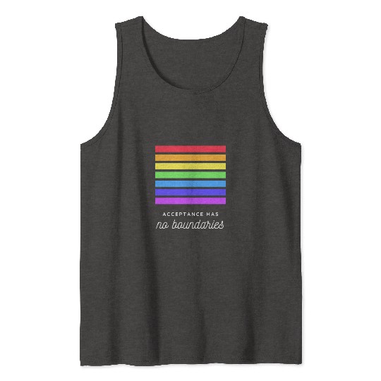 Acceptance Has No Boundaries Pride Graphic Tank Tops