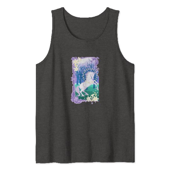 Unicorn fantasy lilac moon Tank Tops