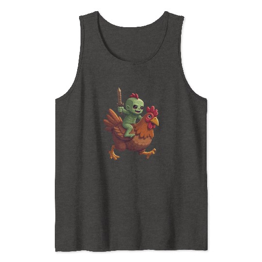 Zombie Chicken Jockey Tank Tops