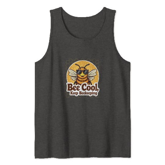 Cool Beekeeper Bee with Sunglasses Tank Tops