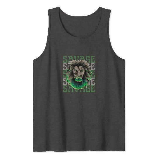 Savage – Bold Alpha King Graphic Tank Tops