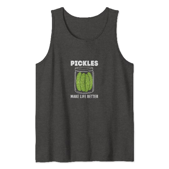 Pickles Cucumber Food Pickle Tank Tops