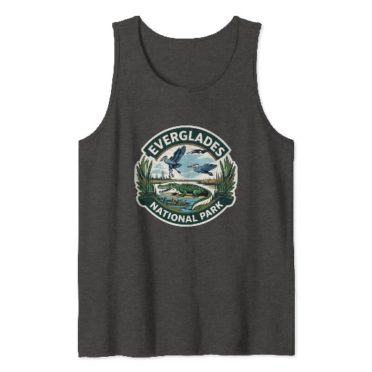 Everglades National Park Florida USA Logo Tank Tops