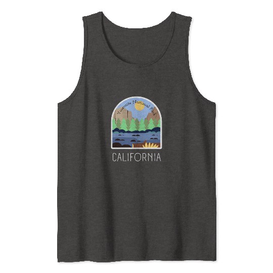 Retro Yosemite National Park California Tank Tops
