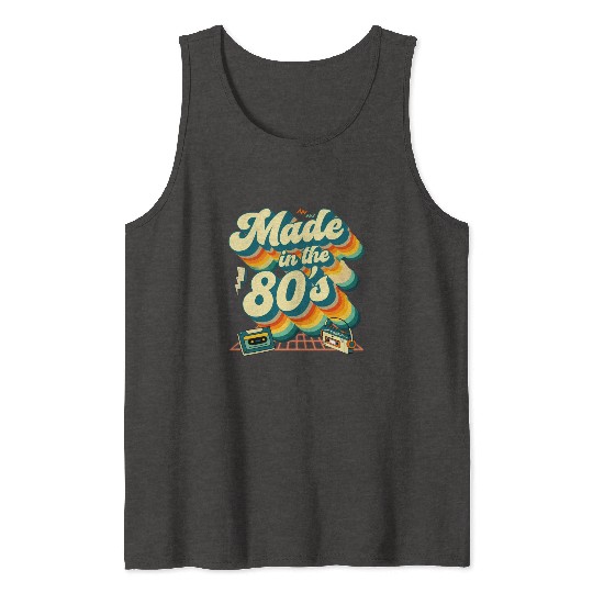 made in the 80s retro groovy Tank Tops