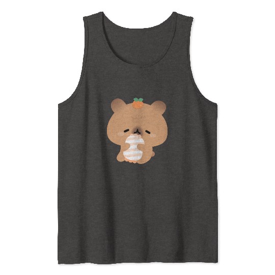 Sleepy Capybara Tank Tops