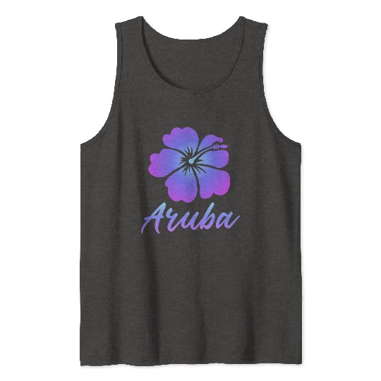 Aruba Hibiscus Tank Tops