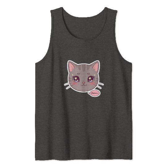 Kawaii Cat – Ultimate Cute Cat Aesthetic Tank Tops