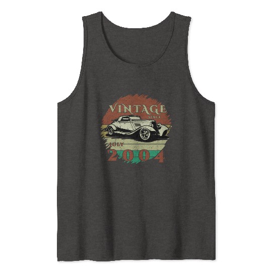 21st birthday Classic Car - Vintage since 07/2004 Tank Tops