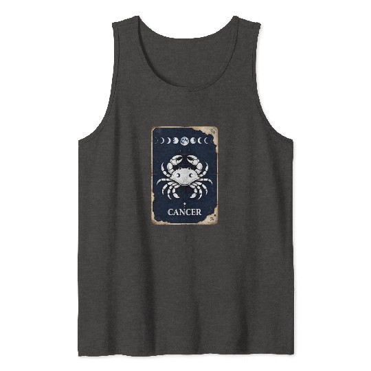 Zodiac Card Cancer Tank Tops