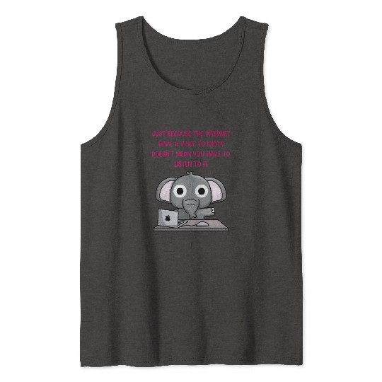 Elephant's critique of the internet Tank Tops