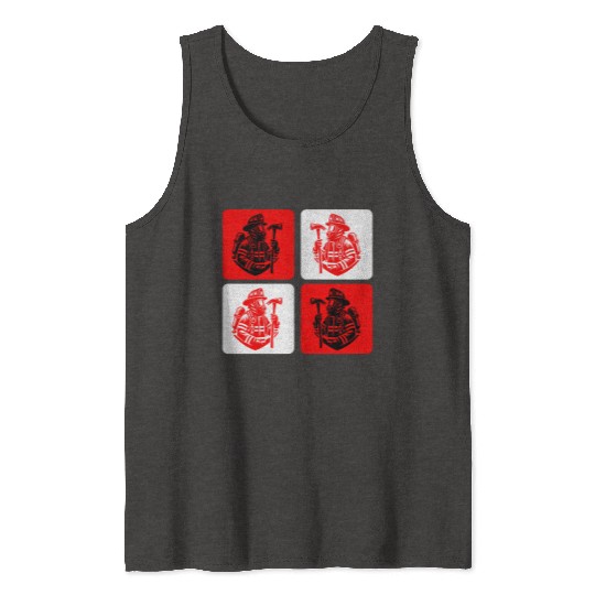 Fire Brigade - Courage In Action Tank Tops