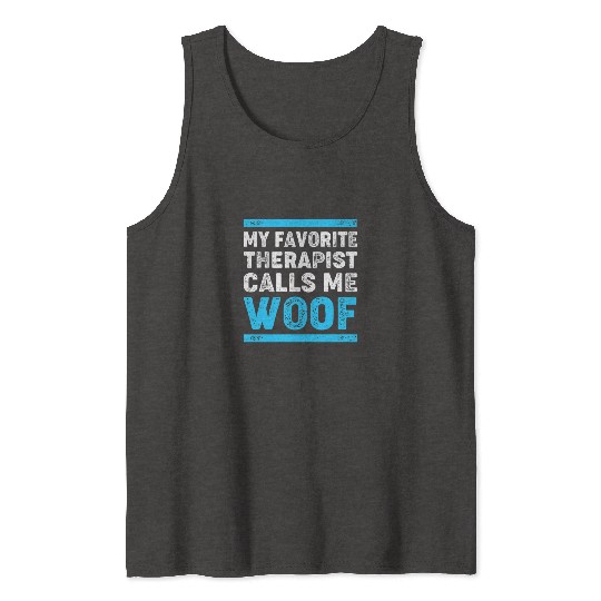 Therapy Dog Lover Psychology Tank Tops