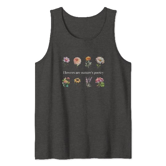 Nature's Poetry Flower Tank Tops