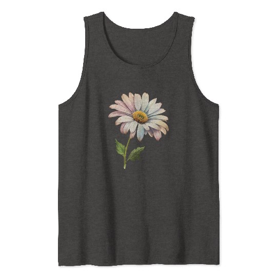 Retro Daisy Flower Aesthetic Tank Tops
