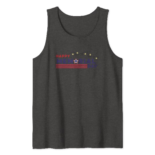 Happy Memorial Day – USA Star & Stripes Design Tank Tops