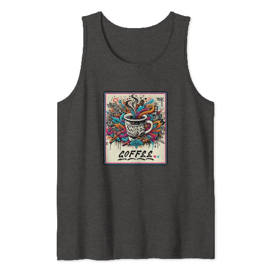 Coffee Graffiti Explosion Tank Tops