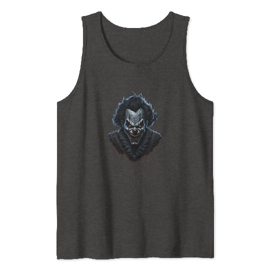 Vampire Skull Realistic Horror Art Tank Tops